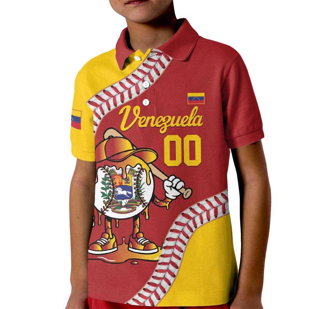 Venezuela 2026 Baseball Custom Kid Polo Shirt Go Champions Drip Style