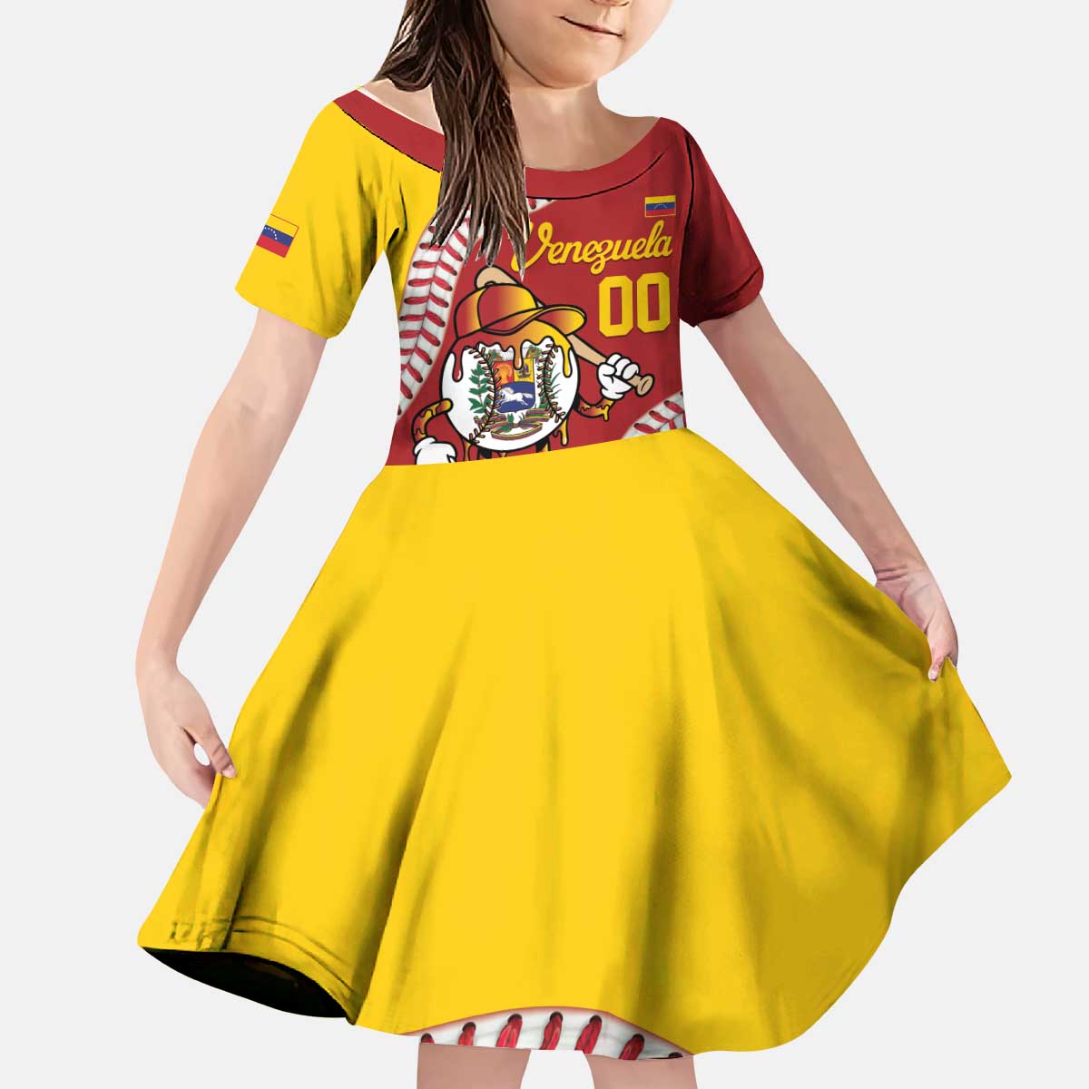 Venezuela 2026 Baseball Custom Kid Short Sleeve Dress Go Champions Drip Style