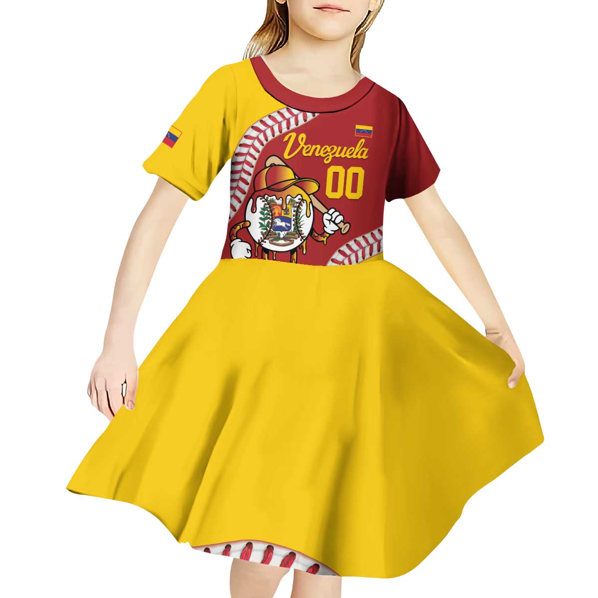 Venezuela 2026 Baseball Custom Kid Short Sleeve Dress Go Champions Drip Style