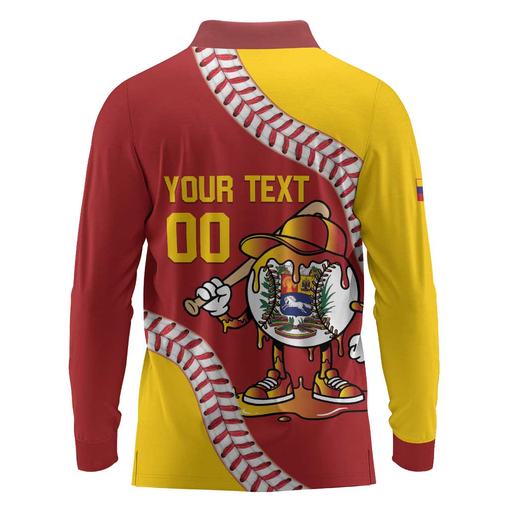 Venezuela 2026 Baseball Custom Long Sleeve Polo Shirt Go Champions Drip Style