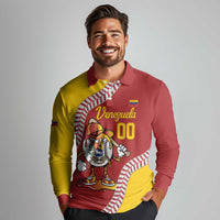 Venezuela 2026 Baseball Custom Long Sleeve Polo Shirt Go Champions Drip Style