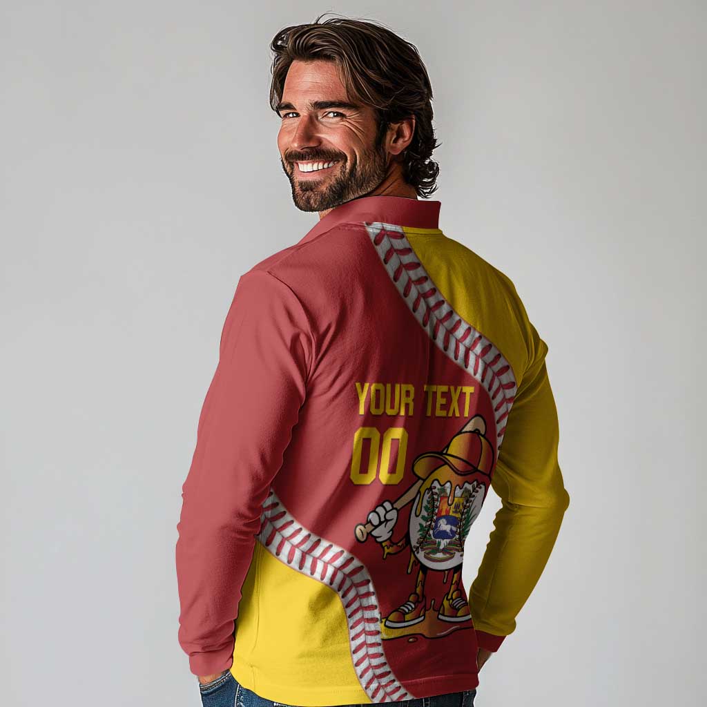Venezuela 2026 Baseball Custom Long Sleeve Polo Shirt Go Champions Drip Style