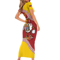 Venezuela 2026 Baseball Custom Short Sleeve Bodycon Dress Go Champions Drip Style