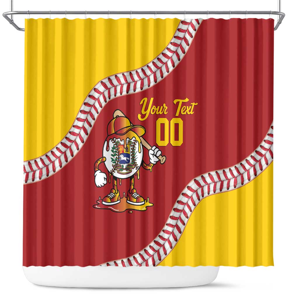 Venezuela 2026 Baseball Custom Shower Curtain Go Champions Drip Style