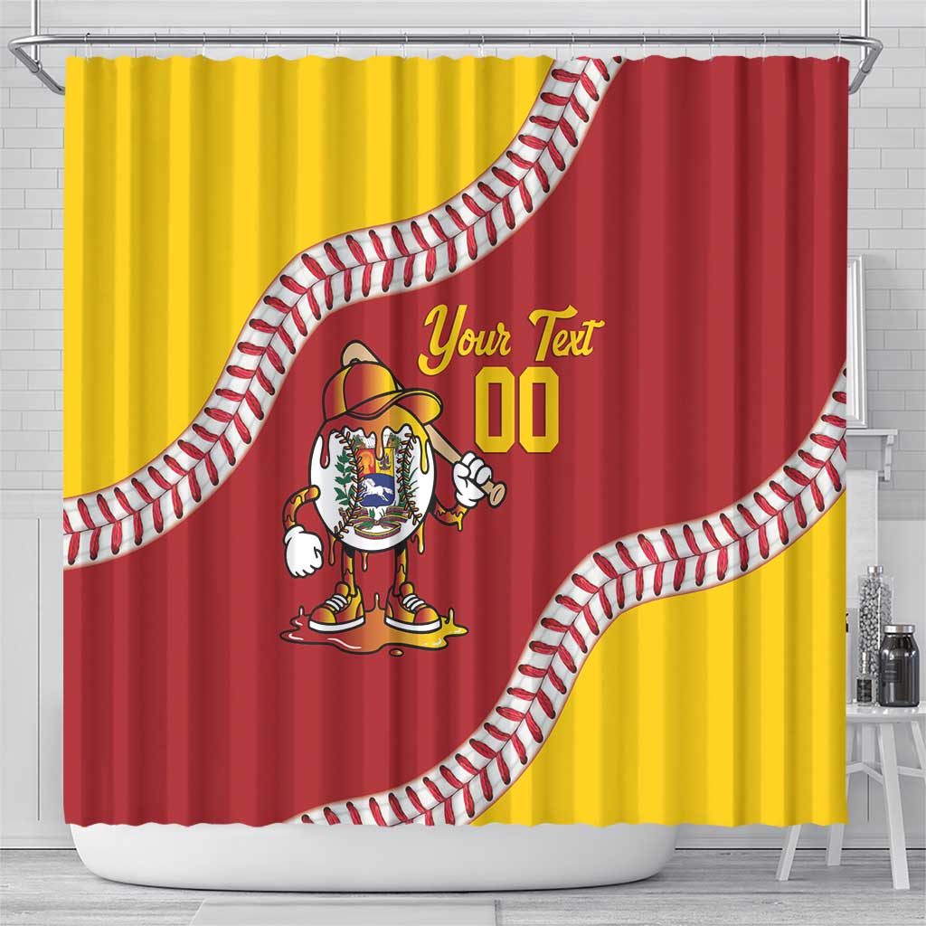 Venezuela 2026 Baseball Custom Shower Curtain Go Champions Drip Style