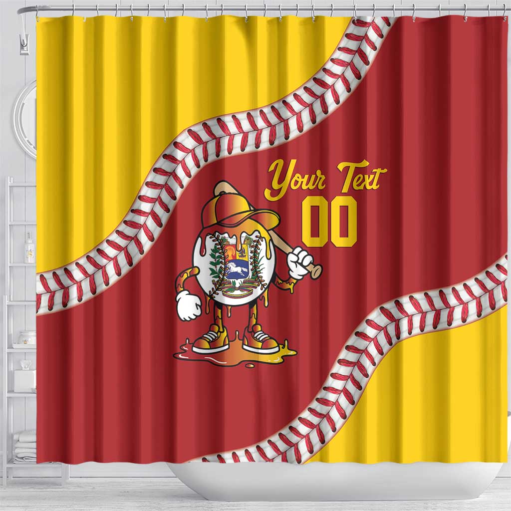 Venezuela 2026 Baseball Custom Shower Curtain Go Champions Drip Style