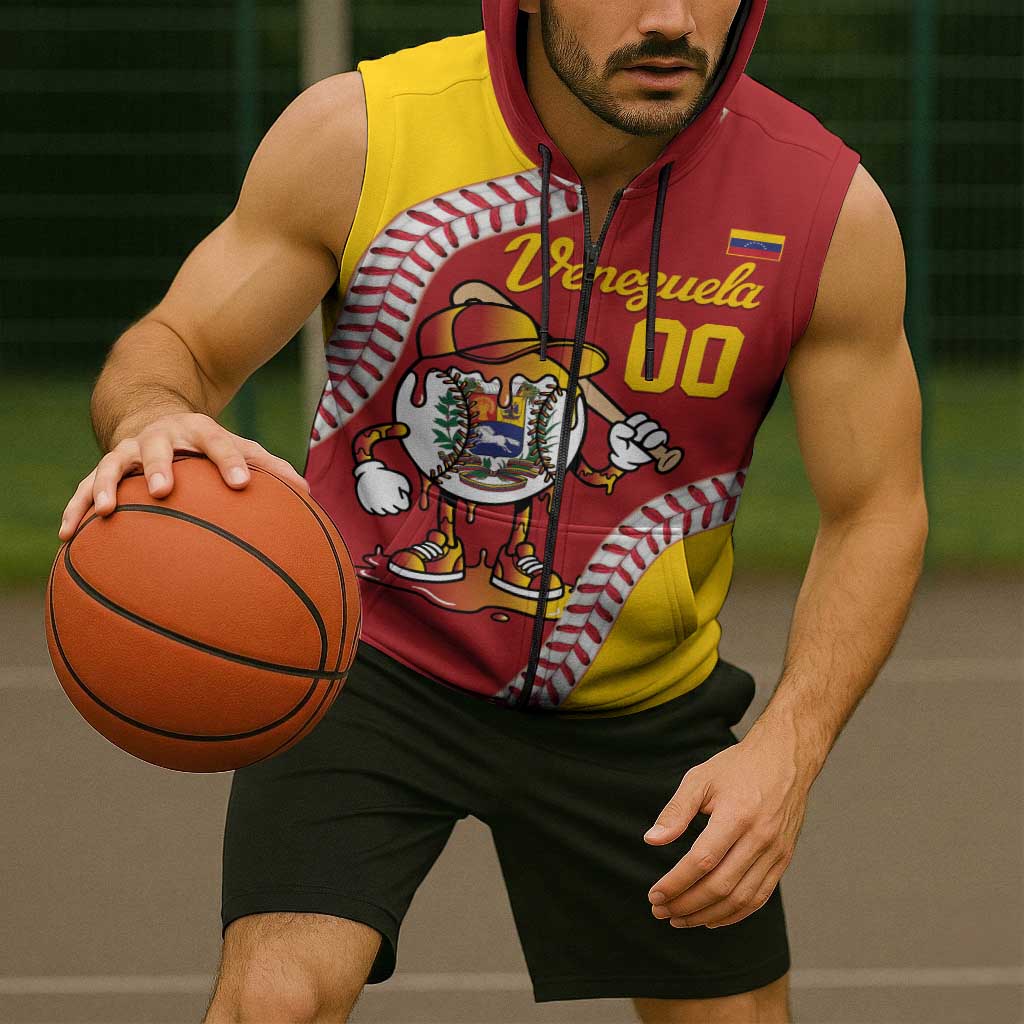 Venezuela 2026 Baseball Custom Sleeveless Zip Hoodie Go Champions Drip Style