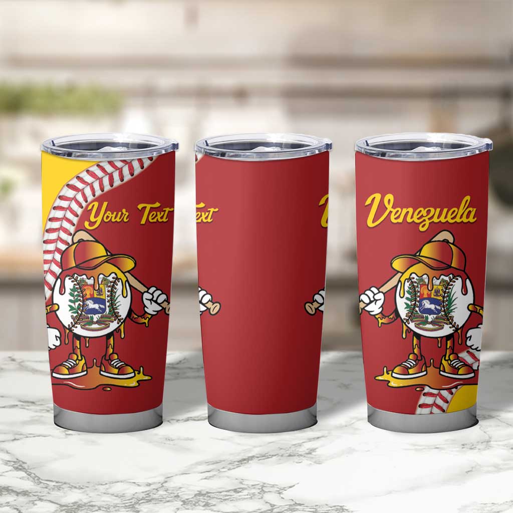 Venezuela 2026 Baseball Custom Tumbler Cup Go Champions Drip Style