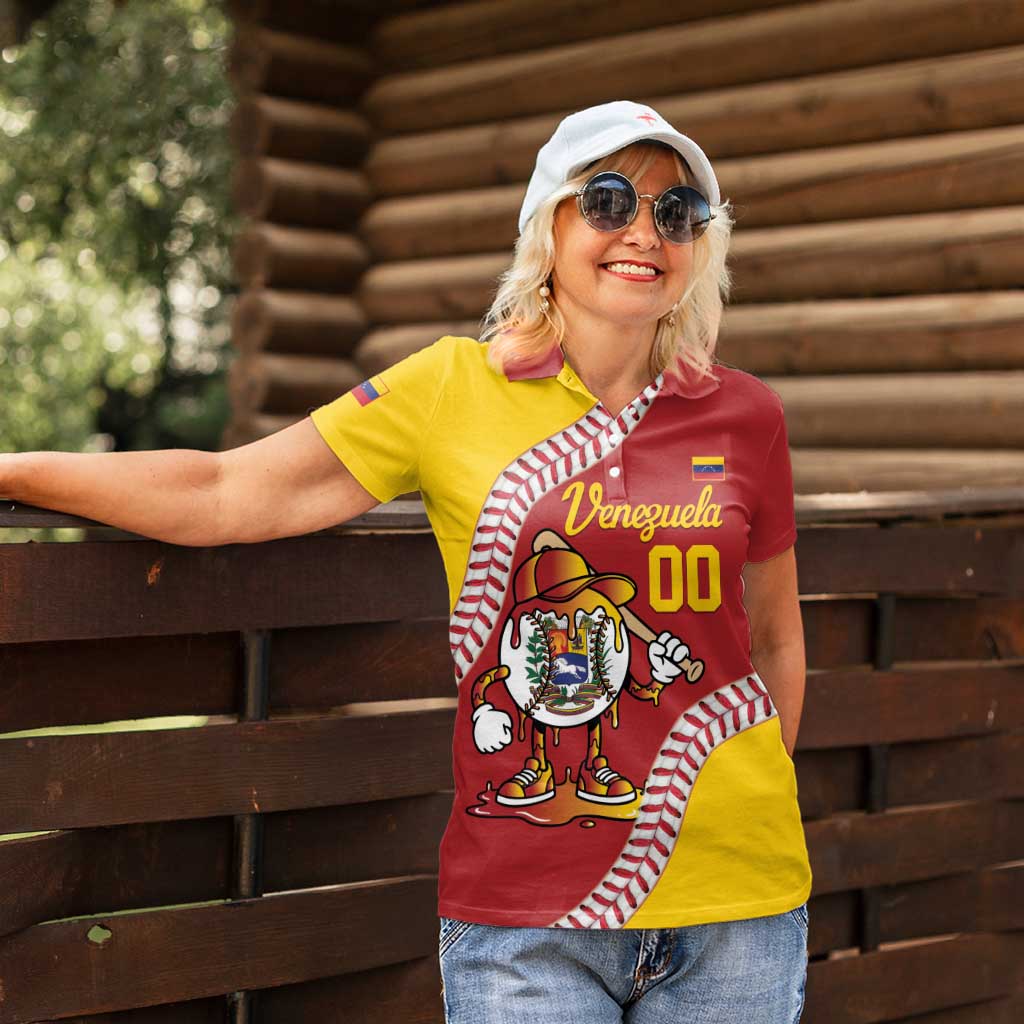 Venezuela 2026 Baseball Custom Women Polo Shirt Go Champions Drip Style