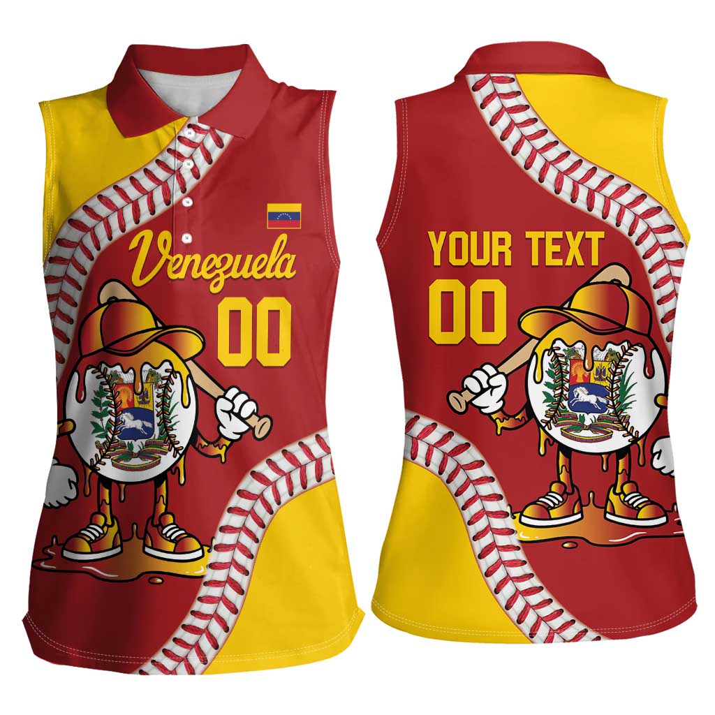 Venezuela 2026 Baseball Custom Women Sleeveless Polo Shirt Go Champions Drip Style