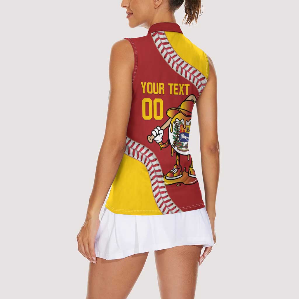 Venezuela 2026 Baseball Custom Women Sleeveless Polo Shirt Go Champions Drip Style