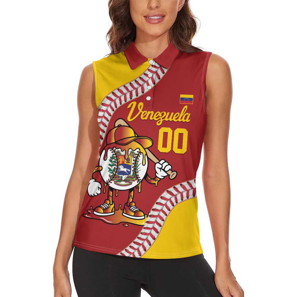 Venezuela 2026 Baseball Custom Women Sleeveless Polo Shirt Go Champions Drip Style