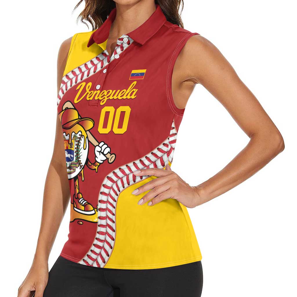 Venezuela 2026 Baseball Custom Women Sleeveless Polo Shirt Go Champions Drip Style
