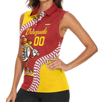 Venezuela 2026 Baseball Custom Women Sleeveless Polo Shirt Go Champions Drip Style