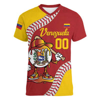 Venezuela 2026 Baseball Custom Women V-Neck T-Shirt Go Champions Drip Style