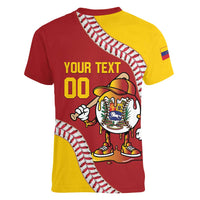 Venezuela 2026 Baseball Custom Women V-Neck T-Shirt Go Champions Drip Style