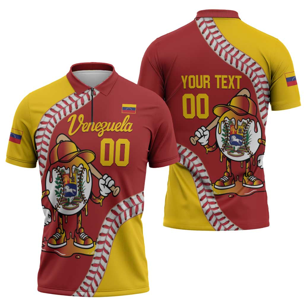 Venezuela 2026 Baseball Custom Zipper Polo Shirt Go Champions Drip Style