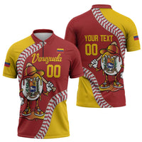 Venezuela 2026 Baseball Custom Zipper Polo Shirt Go Champions Drip Style