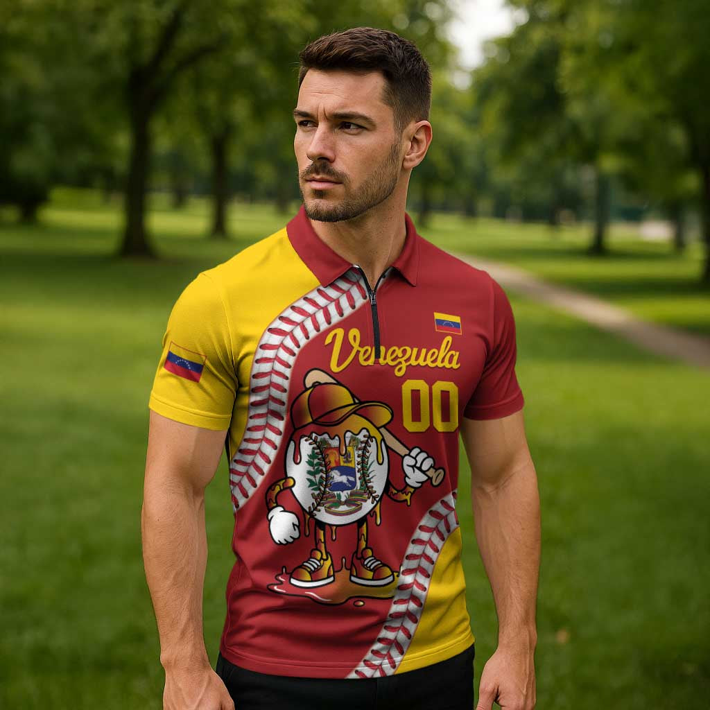 Venezuela 2026 Baseball Custom Zipper Polo Shirt Go Champions Drip Style