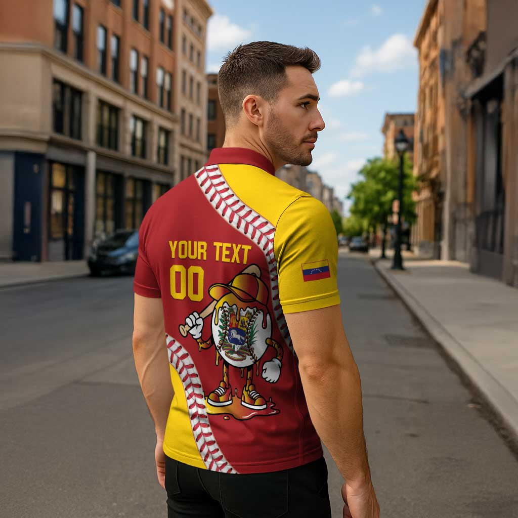 Venezuela 2026 Baseball Custom Zipper Polo Shirt Go Champions Drip Style