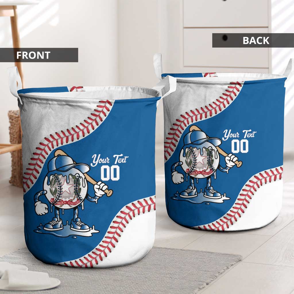 Italy 2026 Baseball Custom Laundry Basket Go Champions Drip Style