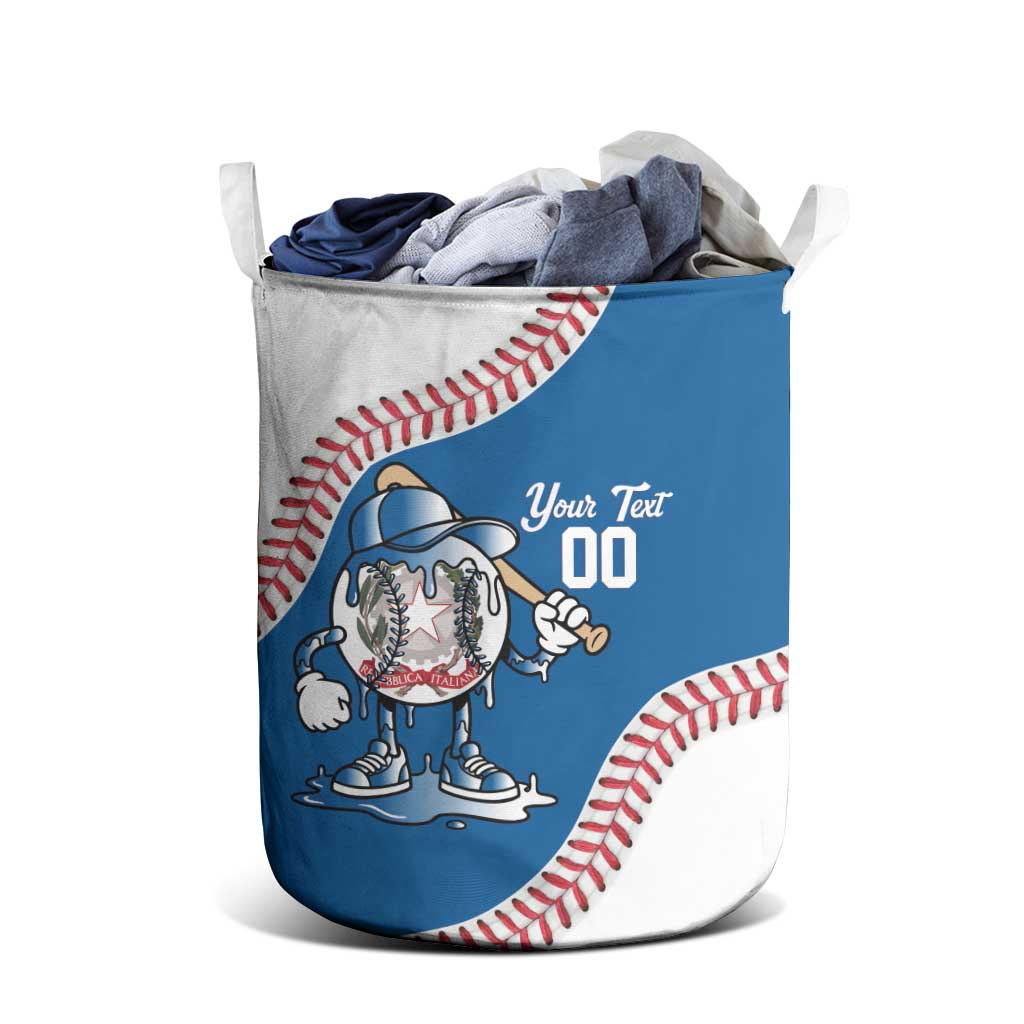 Italy 2026 Baseball Custom Laundry Basket Go Champions Drip Style