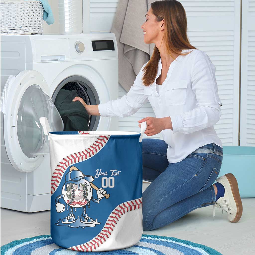 Italy 2026 Baseball Custom Laundry Basket Go Champions Drip Style