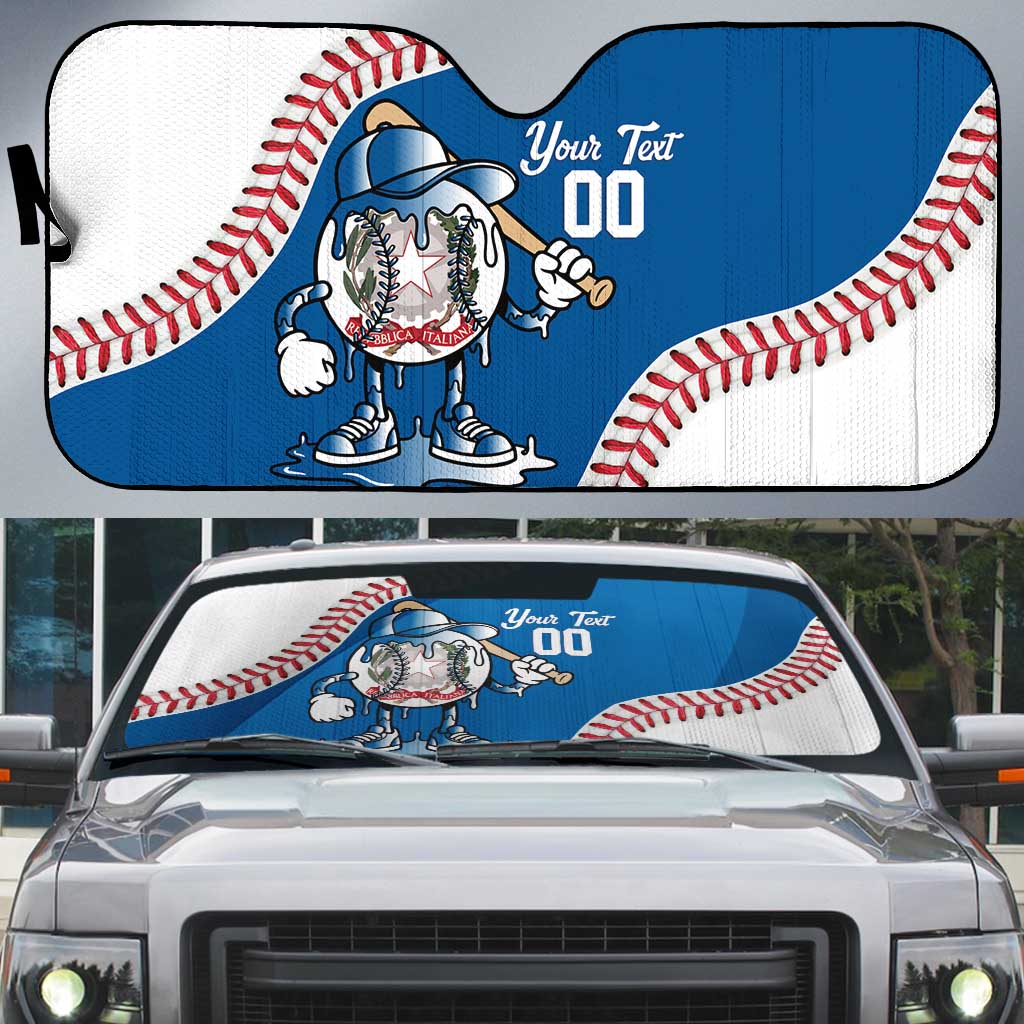Italy 2026 Baseball Custom Auto Sun Shade Go Champions Drip Style