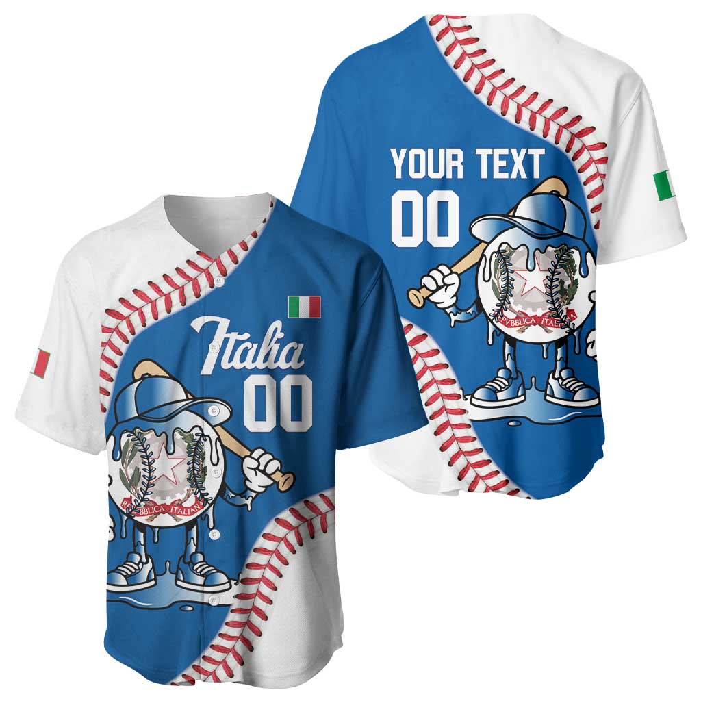 Italy 2026 Baseball Custom Baseball Jersey Go Champions Drip Style