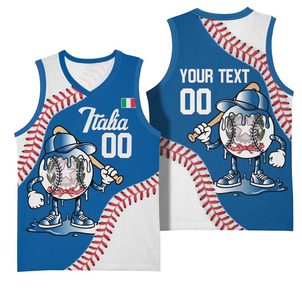 Italy 2026 Baseball Custom Basketball Jersey Go Champions Drip Style