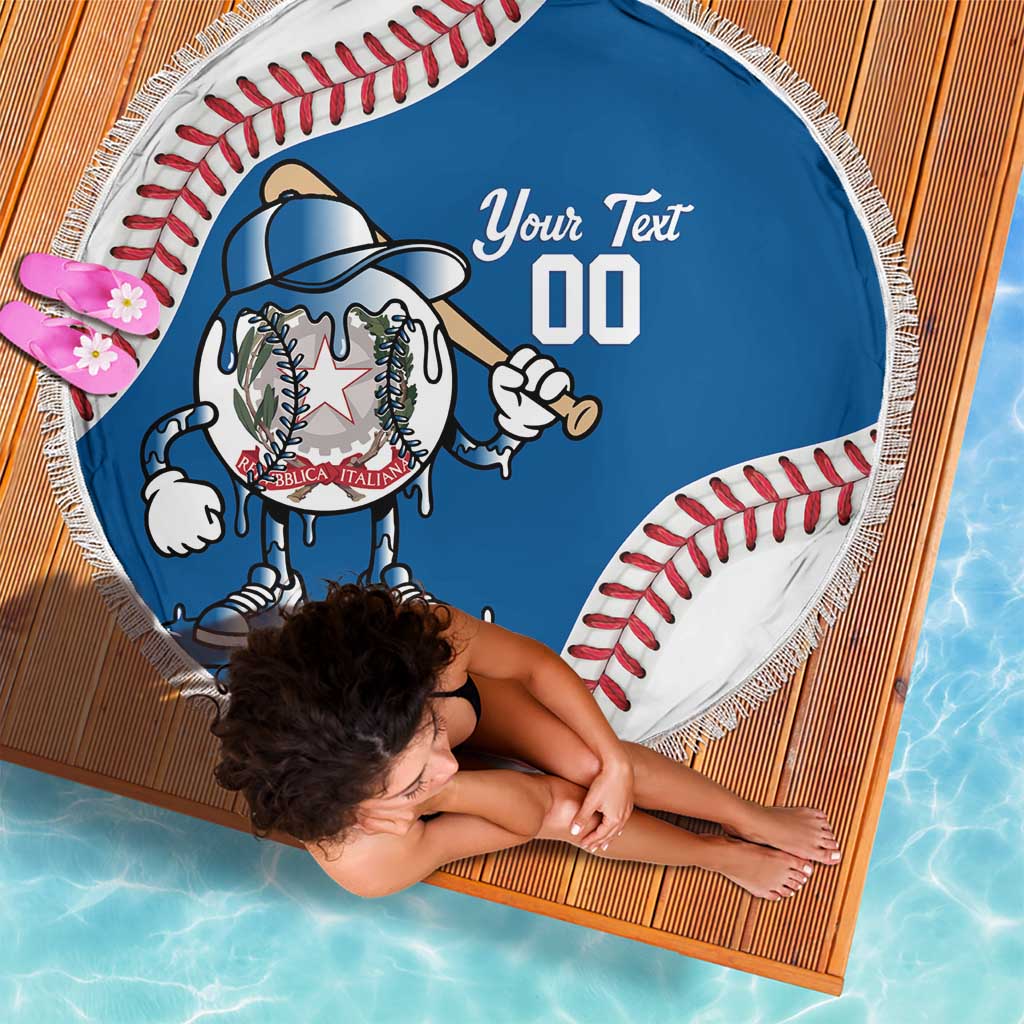 Italy 2026 Baseball Custom Beach Blanket Go Champions Drip Style