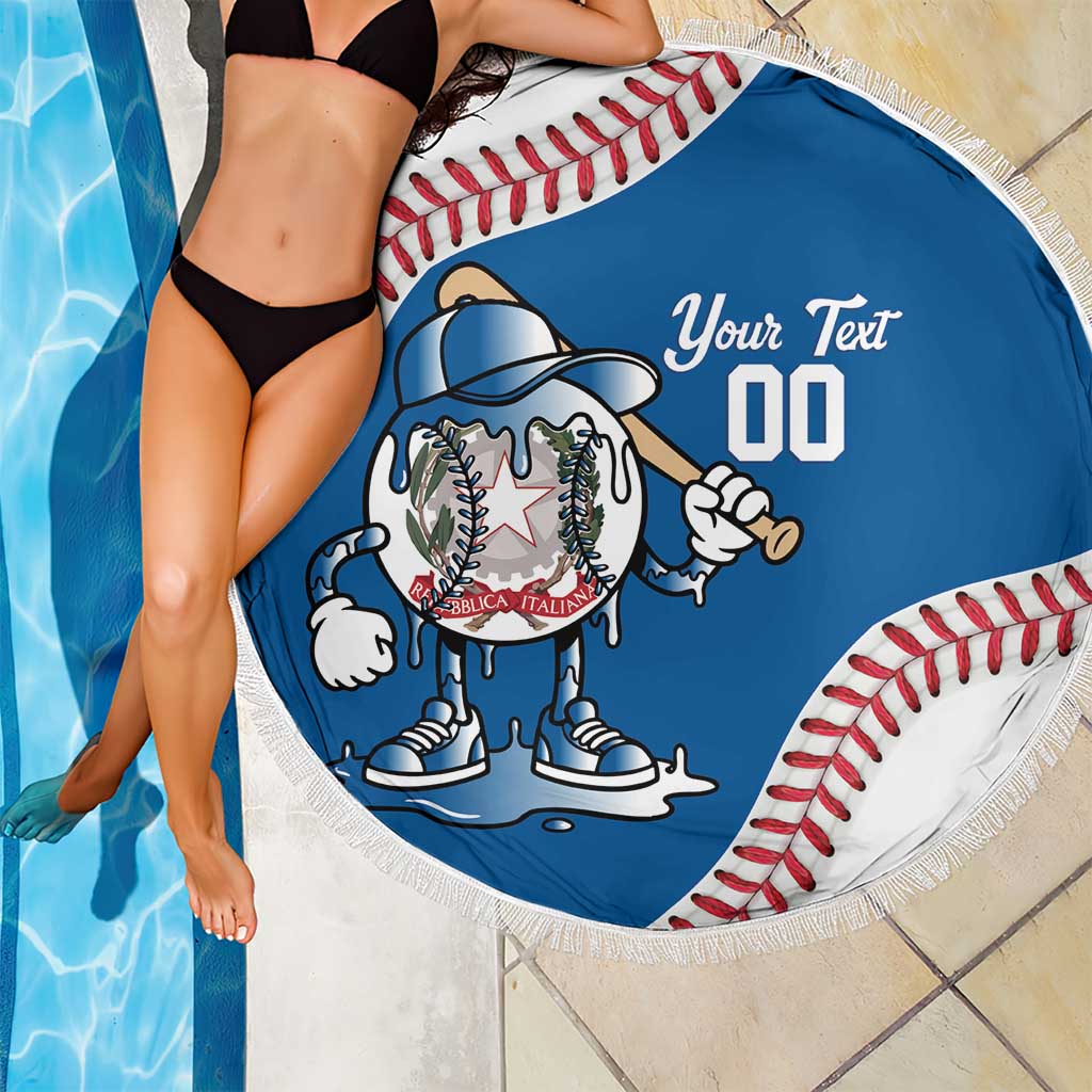 Italy 2026 Baseball Custom Beach Blanket Go Champions Drip Style