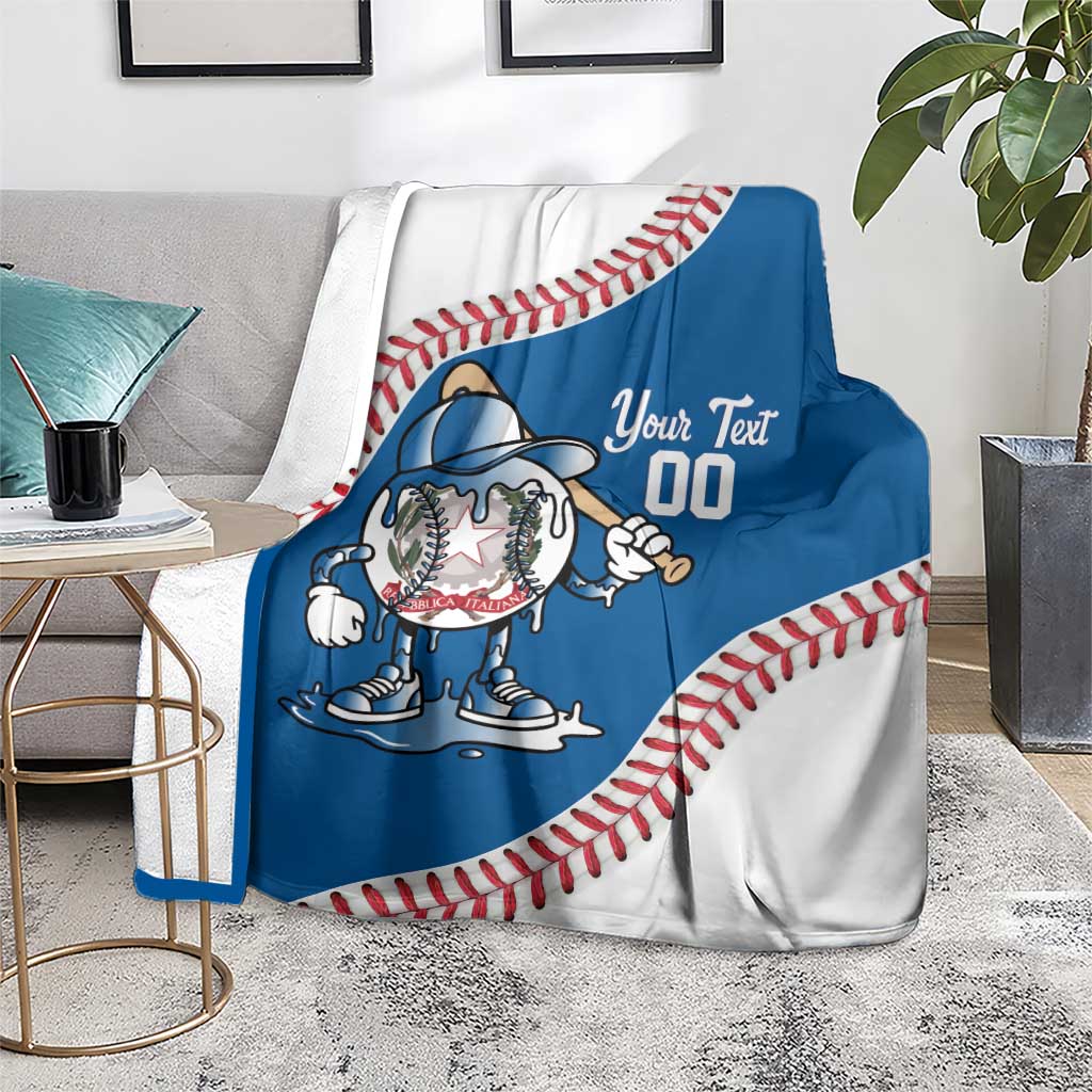 Italy 2026 Baseball Custom Blanket Go Champions Drip Style