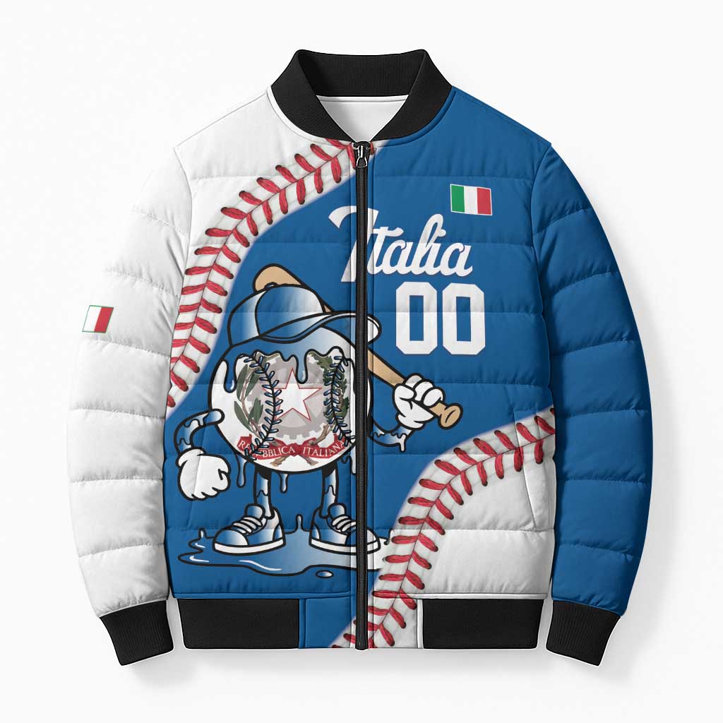 Italy 2026 Baseball Custom Bomber Puffer Jacket Go Champions Drip Style