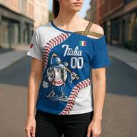 Italy 2026 Baseball Custom Cross Shoulder Shirt Go Champions Drip Style