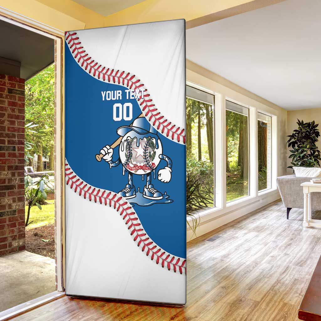 Italy 2026 Baseball Custom Door Cover Go Champions Drip Style