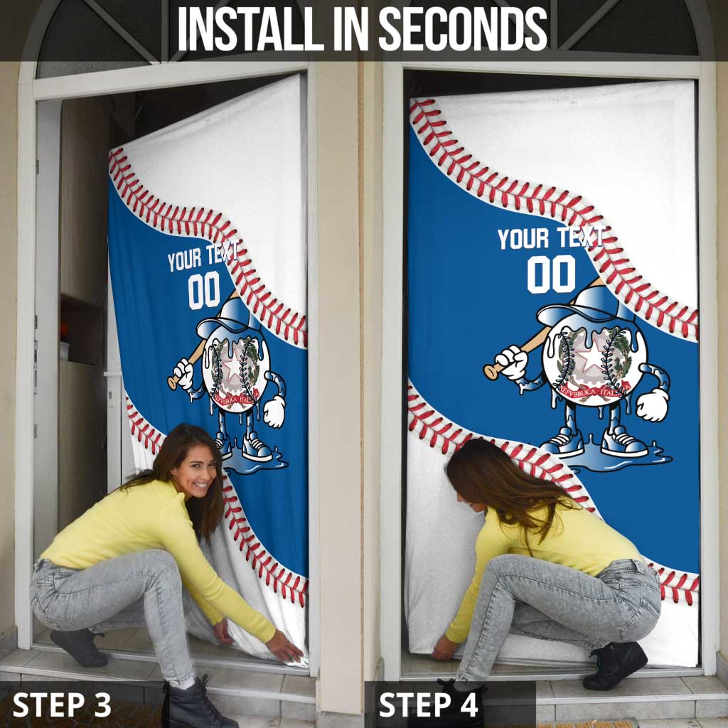 Italy 2026 Baseball Custom Door Cover Go Champions Drip Style