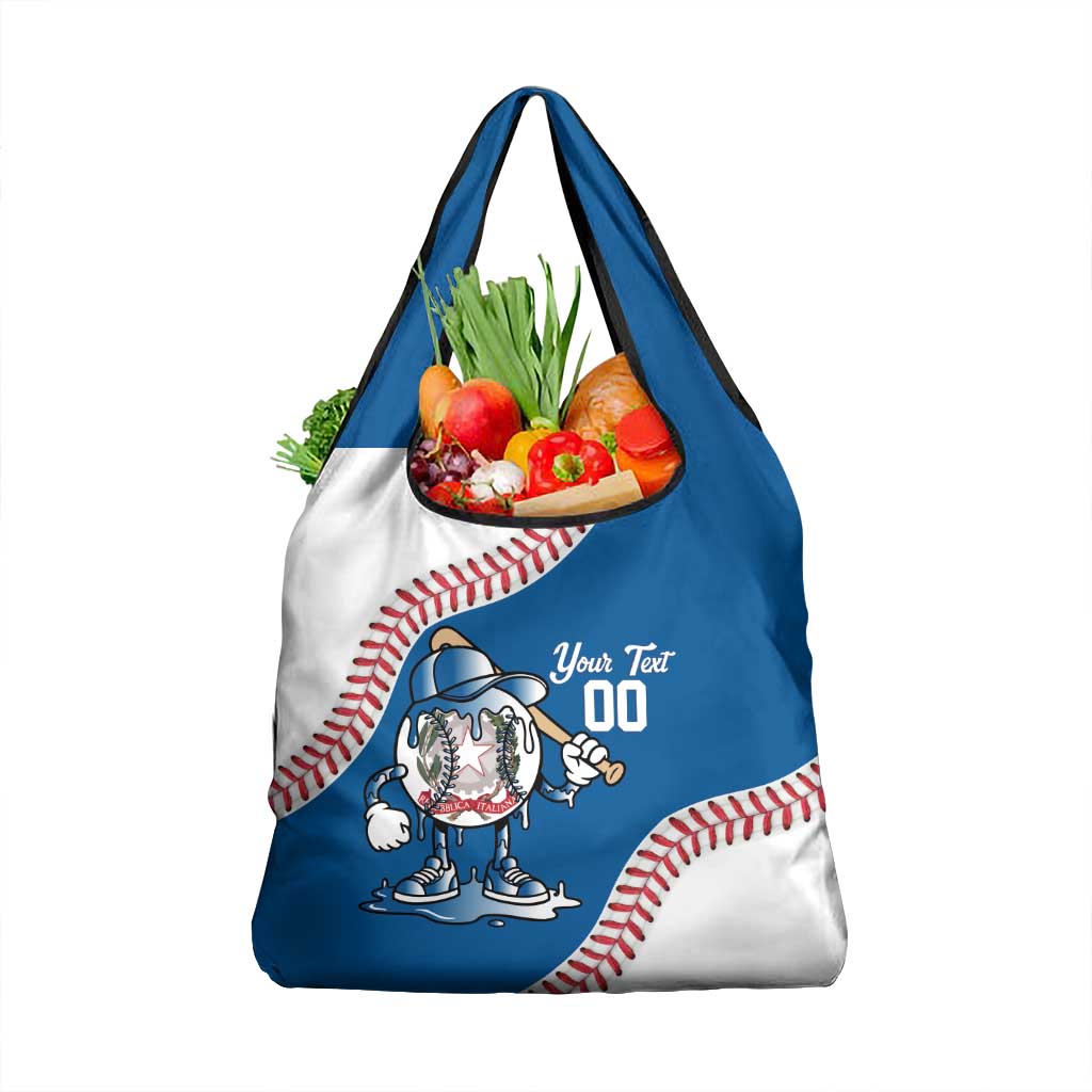 Italy 2026 Baseball Custom Grocery Bag Go Champions Drip Style