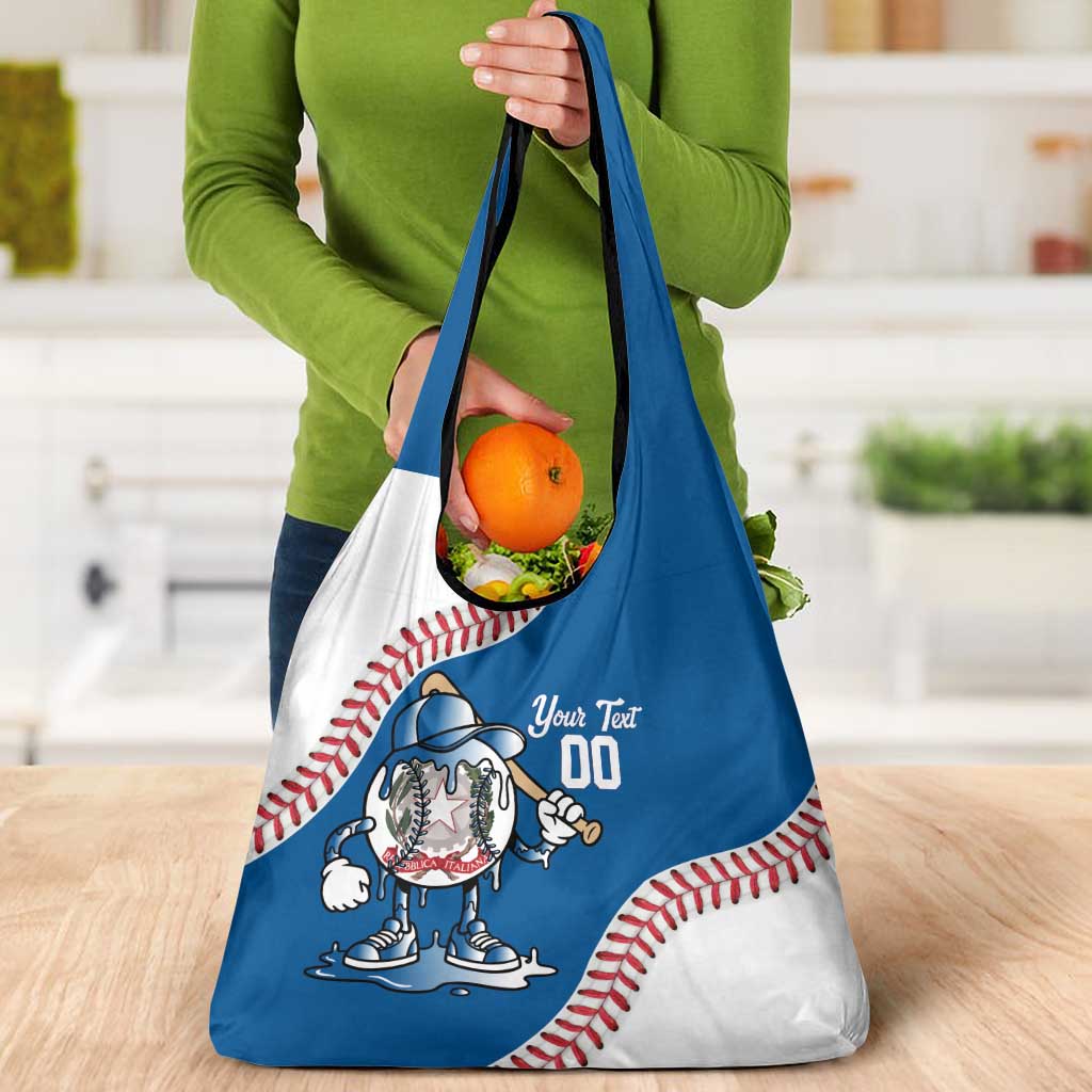 Italy 2026 Baseball Custom Grocery Bag Go Champions Drip Style