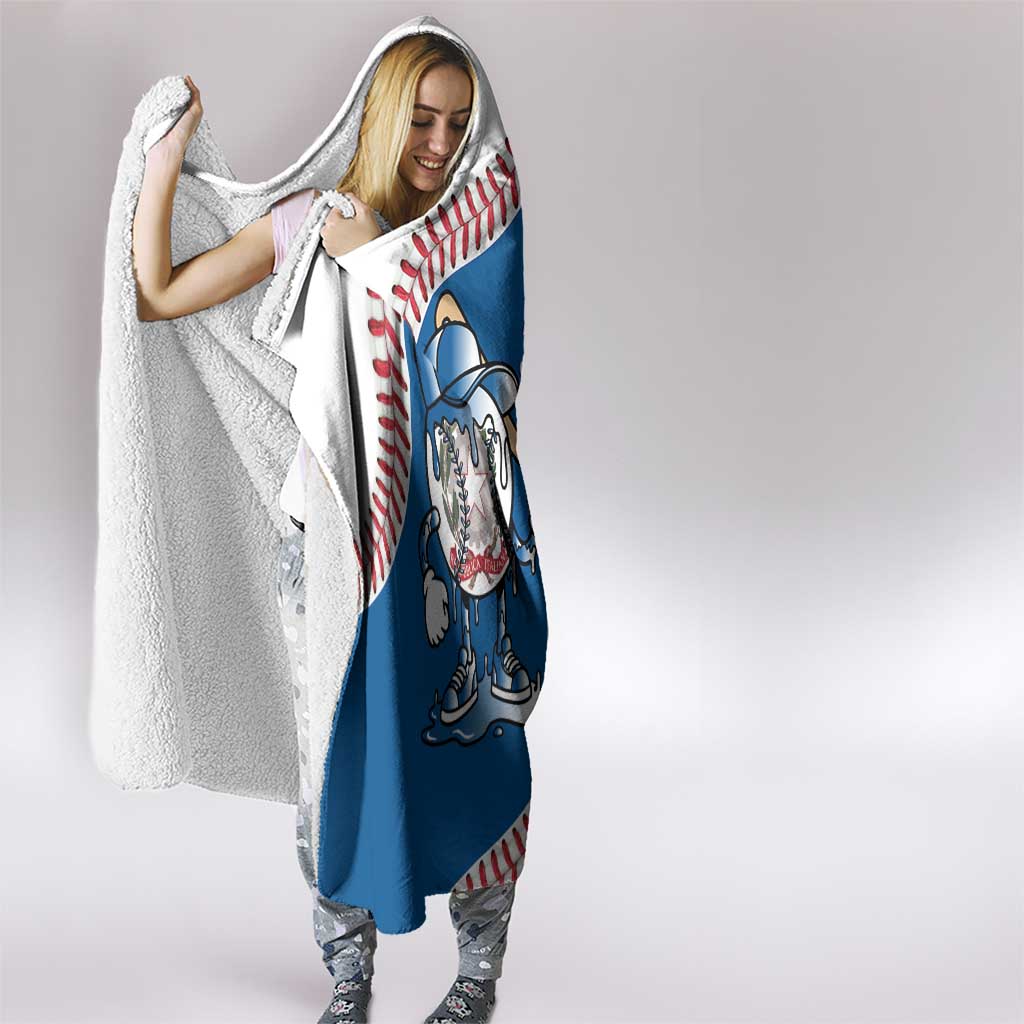 Italy 2026 Baseball Custom Hooded Blanket Go Champions Drip Style