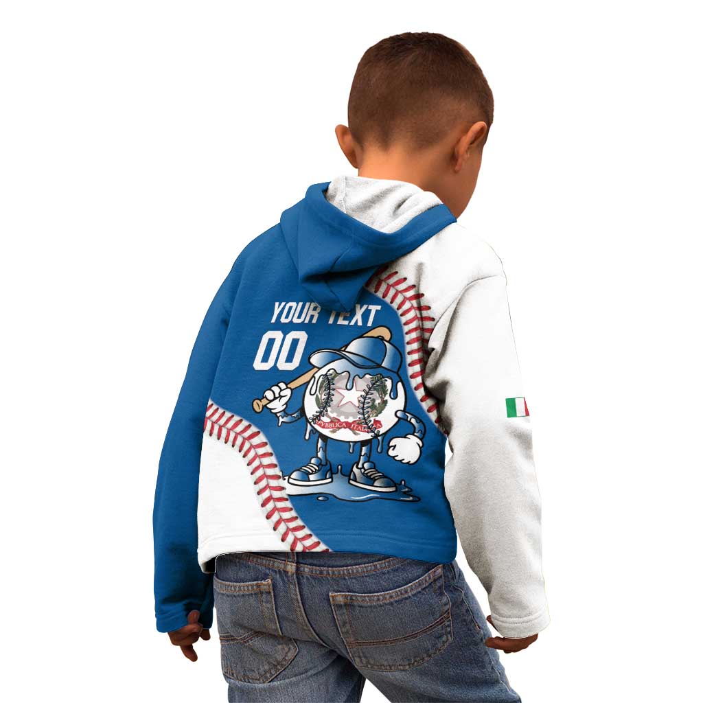 Italy 2026 Baseball Custom Kid Hoodie Go Champions Drip Style