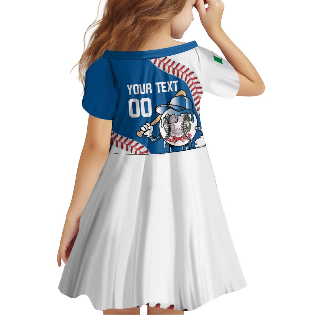 Italy 2026 Baseball Custom Kid Short Sleeve Dress Go Champions Drip Style
