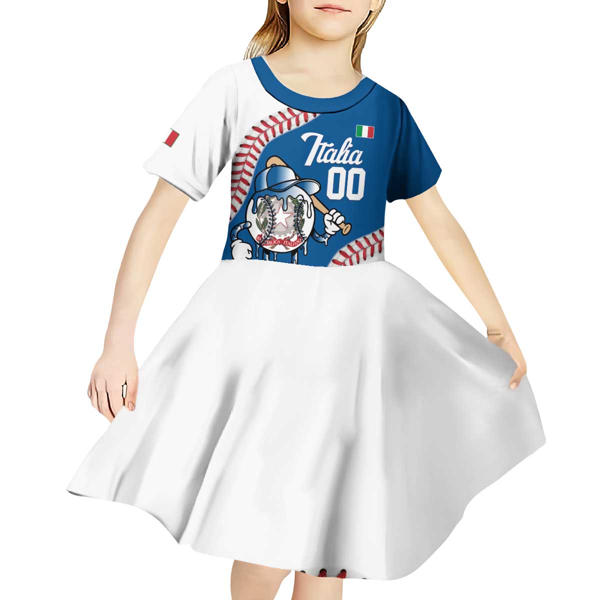Italy 2026 Baseball Custom Kid Short Sleeve Dress Go Champions Drip Style