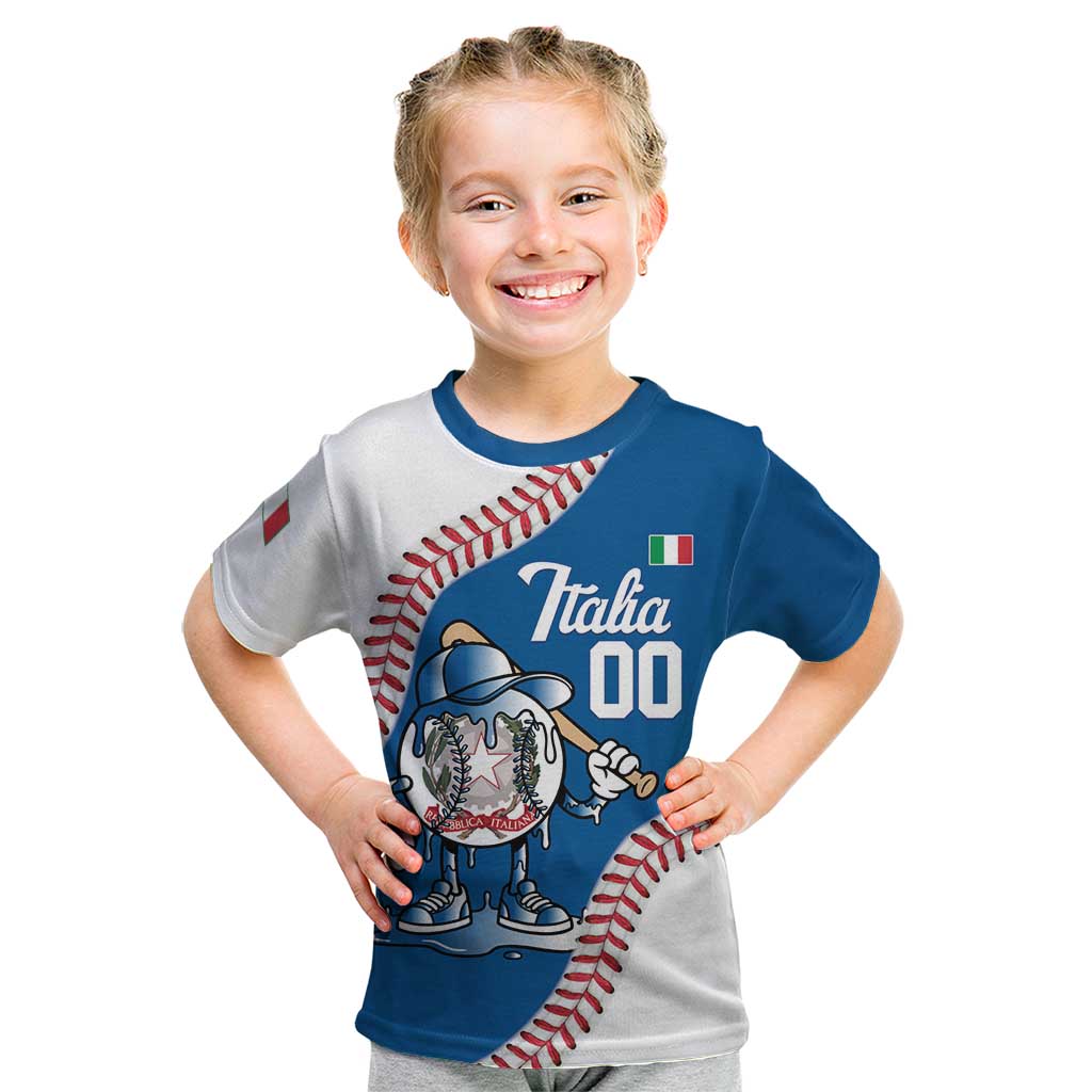 Italy 2026 Baseball Custom Kid T Shirt Go Champions Drip Style