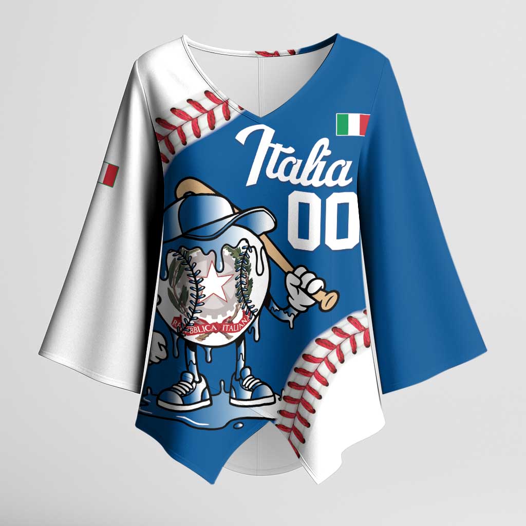 Italy 2026 Baseball Custom Kimono Sleeve Blouse Go Champions Drip Style