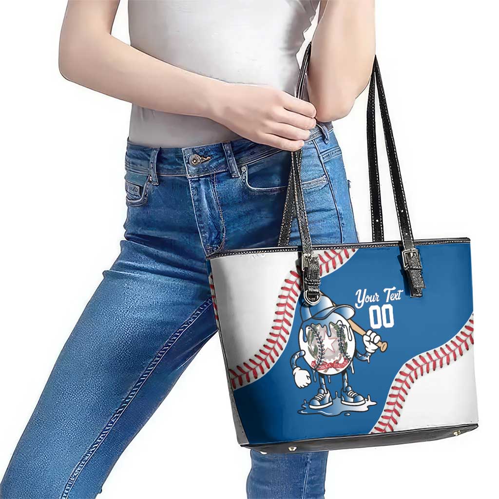 Italy 2026 Baseball Custom Leather Tote Bag Go Champions Drip Style