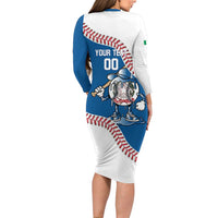 Italy 2026 Baseball Custom Long Sleeve Bodycon Dress Go Champions Drip Style