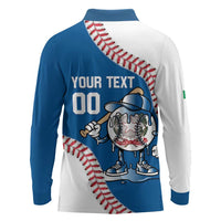 Italy 2026 Baseball Custom Long Sleeve Polo Shirt Go Champions Drip Style