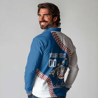 Italy 2026 Baseball Custom Long Sleeve Polo Shirt Go Champions Drip Style