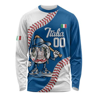 Italy 2026 Baseball Custom Long Sleeve Shirt Go Champions Drip Style